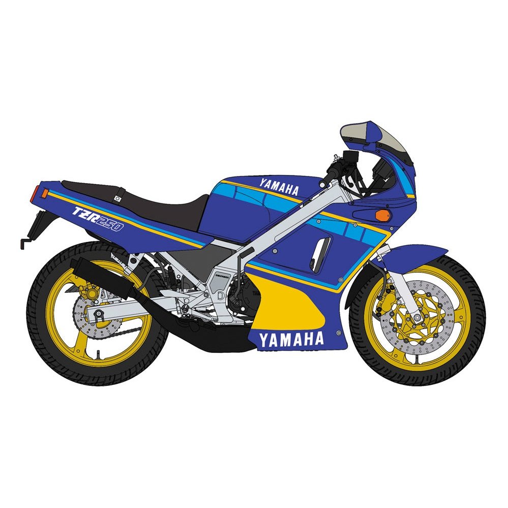 Hasegawa 1/12 BK YAMAHA TZR250 1KT `FARAWAY BLUE 組裝模型 - TwinnerModel