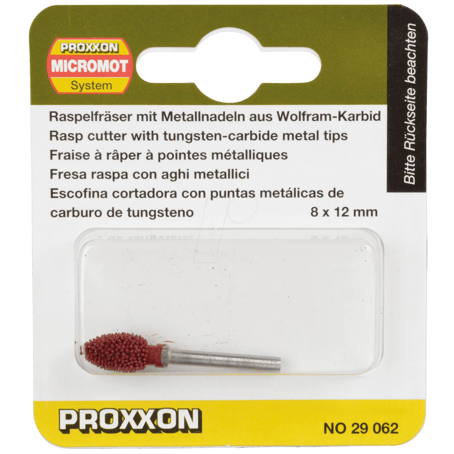 PROXXON 29062 Rasp cutter with wolfram carbide burrs, cone 8 x 12mm - TwinnerModel