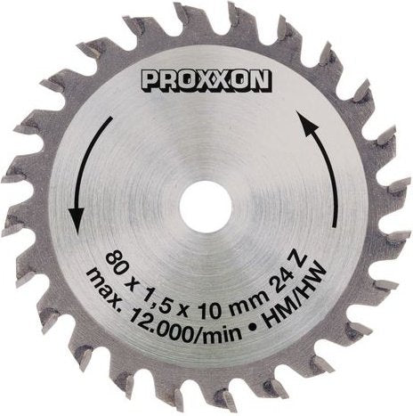 PROXXON 28734 Tungsten carbide tipped Ø80mm x 1.5 x 10mm 24 teeth - TwinnerModel