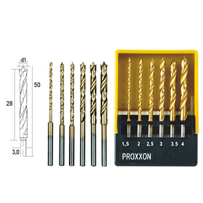 PROXXON 28876 HSS twist drill set with centering spike, 6 pcs. - TwinnerModel