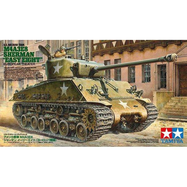 Tamiya 1/35 MM 35346 美國M4A3E8謝爾曼中型坦克 - “易八” 歐洲戰場 組裝模型 - TwinnerModel