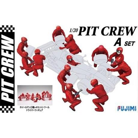 Fujimi 1/20 GP A 方程式賽車適用維修區/PIT人物A組 組裝模型 - TwinnerModel