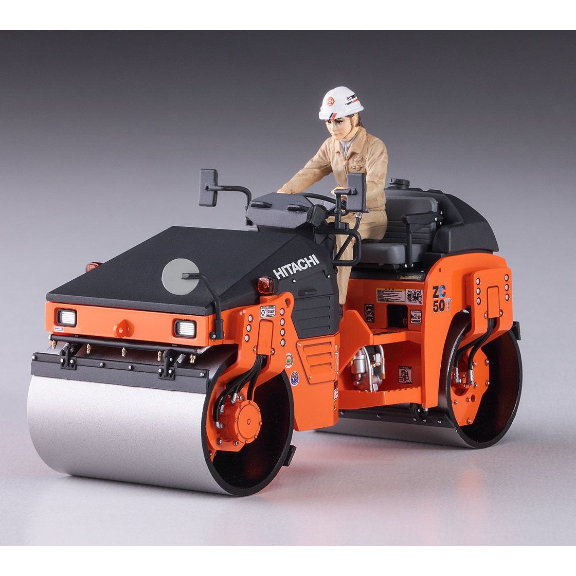 Hasegawa 1/35 Construction Machinery HITACHI TANDEM VIBRATORY ROLLERS 組裝模型 - TwinnerModel