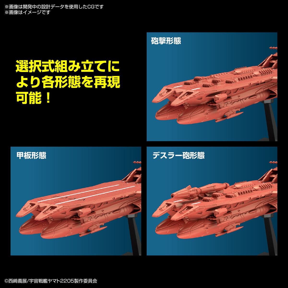 Bandai 宇宙戰艦大和號 2205 德斯拉號三世 組裝模型 - TwinnerModel