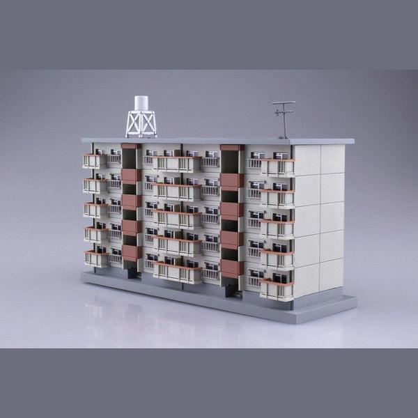 Aoshima 1/150 N Scale 住宅區建築物/2棟 組裝模型 - TwinnerModel