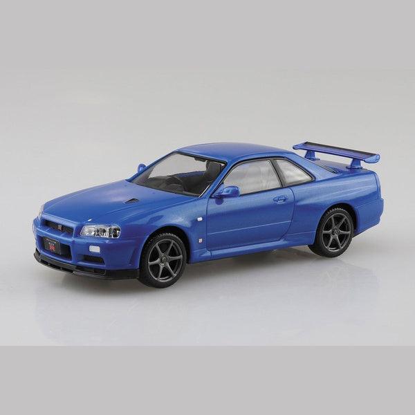Aoshima 1/32 The SNAP-KIT 11-A NISSAN R34 SKYLINE GT-R BAYSIDE BLUE 組裝模型 - TwinnerModel