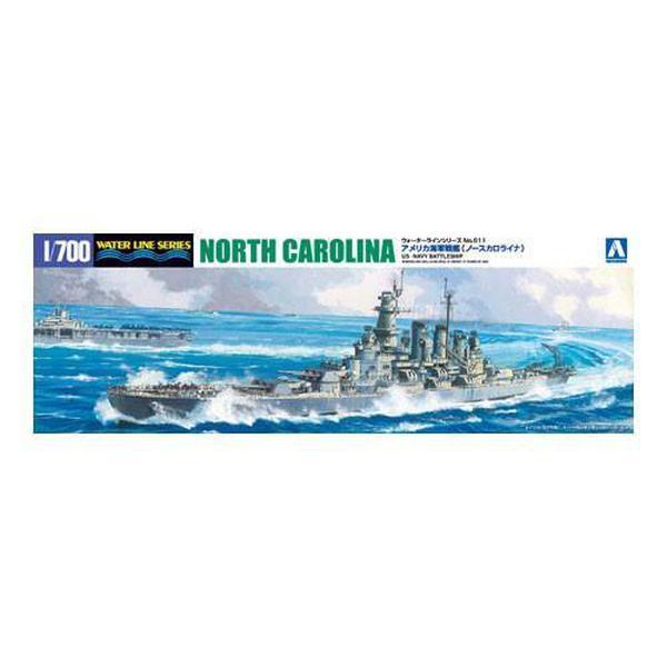 Aoshima 1/700 WL 611 USS BATTLESHIP NORTH CAROLINA 組裝模型 - TwinnerModel