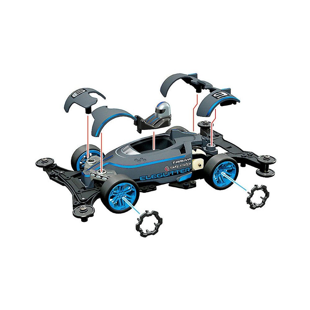 Tamiya 迷你四驅車 ELEGLITTER VZ CHASSIS 組裝模型 - TwinnerModel