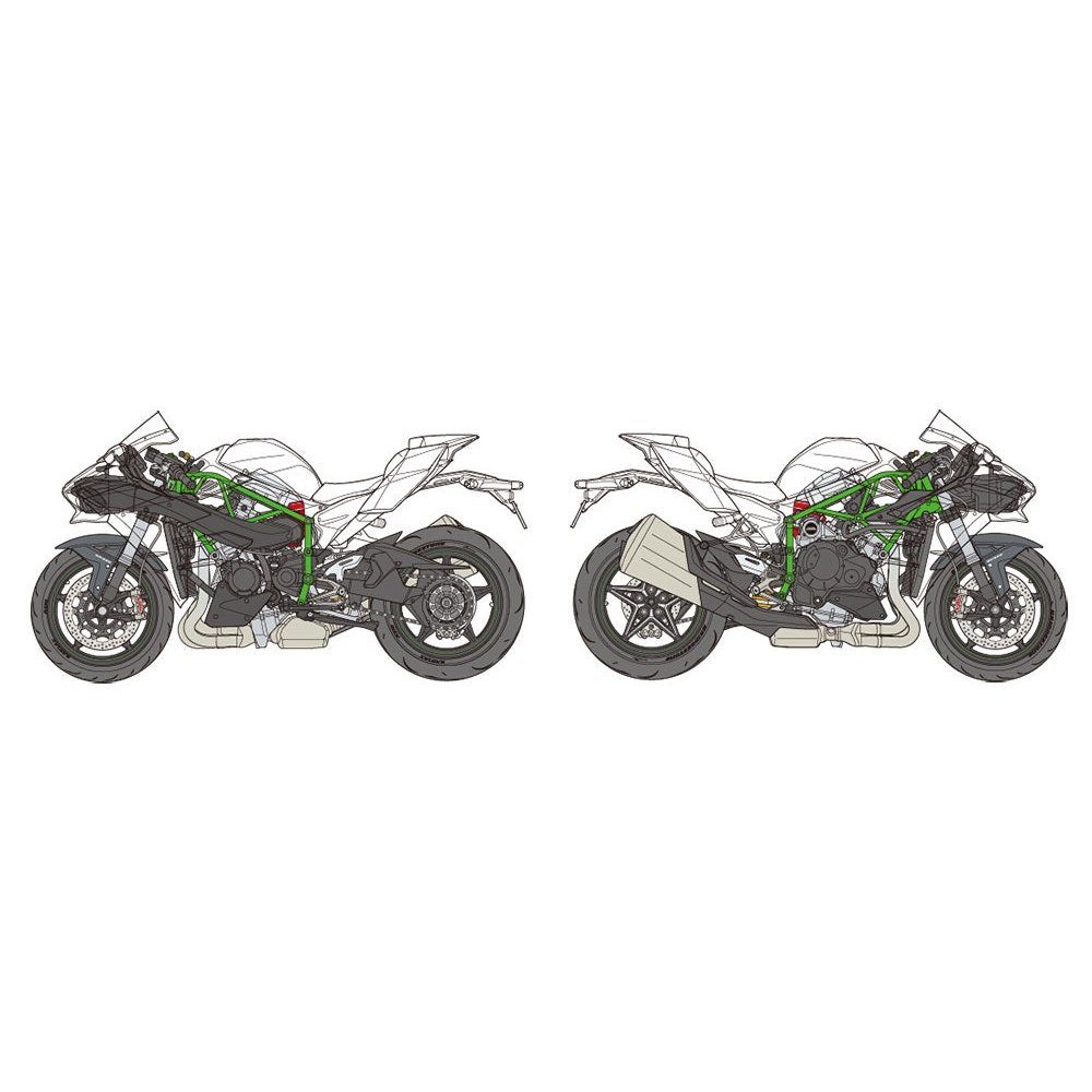 Tamiya 1/12 Motorcycle 364 Kawasaki Ninja H2 Carbon 組裝模型 - TwinnerModel