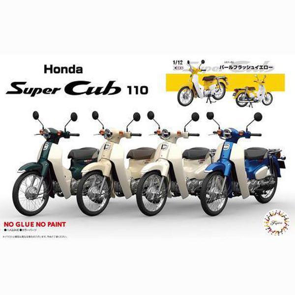 Fujimi 1/12 NEXT 01 EX-5 HONDA SUPER CUB110 PEARL FLASH YELLOW 組裝模型 - TwinnerModel