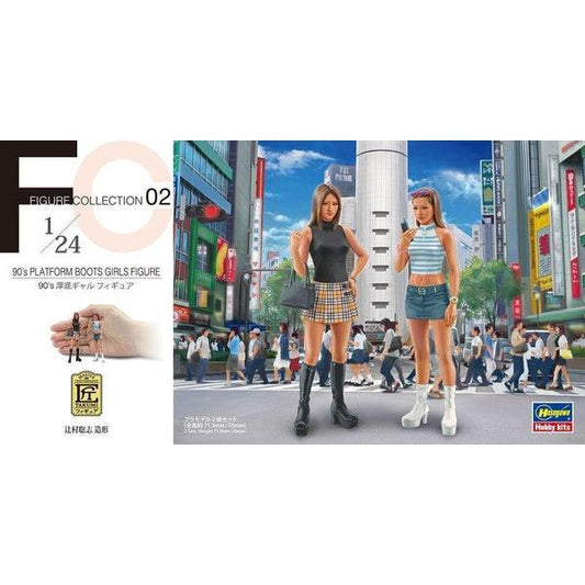 Hasegawa 1/24 FC 02 90’S PLATFORM BOOTS GIRLS FIGURE 組裝模型 - TwinnerModel