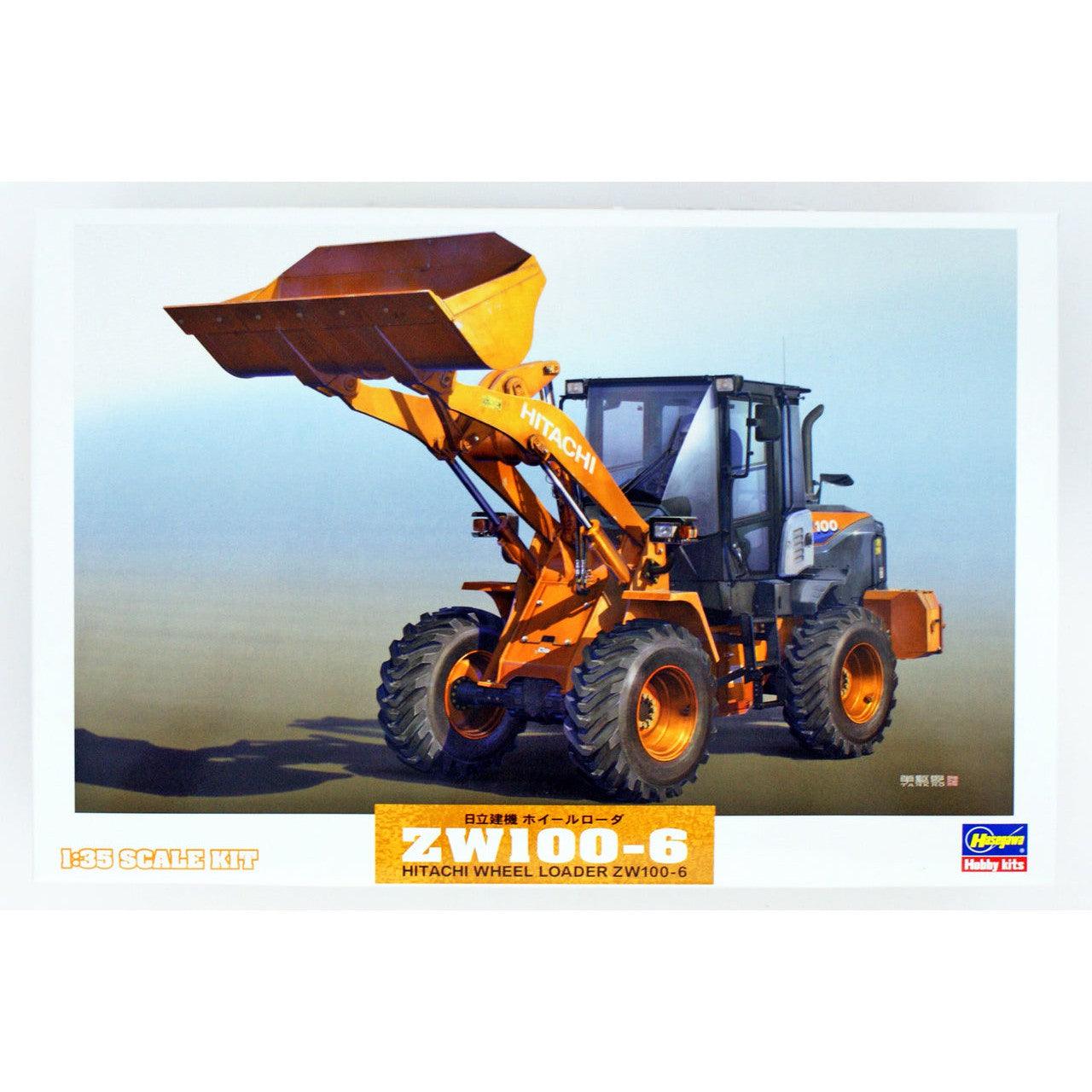 Hasegawa 1/35 WM 04 HITACHI CONSTRUCTION MACHINERY WHEEL LOADER ZW100-6 組裝模型 - TwinnerModel