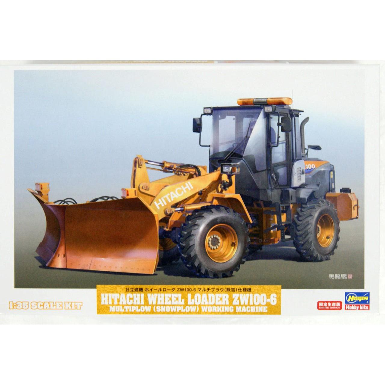 Hasegawa 1/35 WM SP HITACHI CONSTRUCTION MACHINERY WHEEL LOADER ZW100-6 MULTI PLOW SNOW REMOVAL TYPE 組裝模型 - TwinnerModel