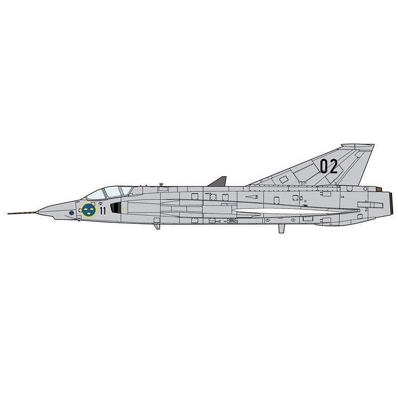 Hasegawa 1/48 AF S35E/DRAKEN `NATURAL METAL` 組裝模型 - TwinnerModel