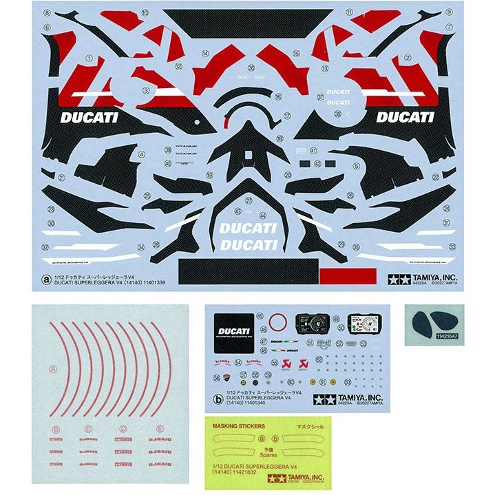 Tamiya 1/12 Motorcycle 140 DUCATI SUPERLEGGERA V4 組裝模型 - TwinnerModel