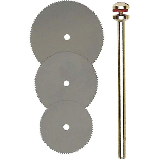 PROXXON 28830 Circular saw blades spring steel , 3 pcs. 16, 19 and 22 mm + arbor - TwinnerModel