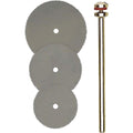 PROXXON 28830 Circular saw blades spring steel , 3 pcs. 16, 19 and 22 mm + arbor - TwinnerModel