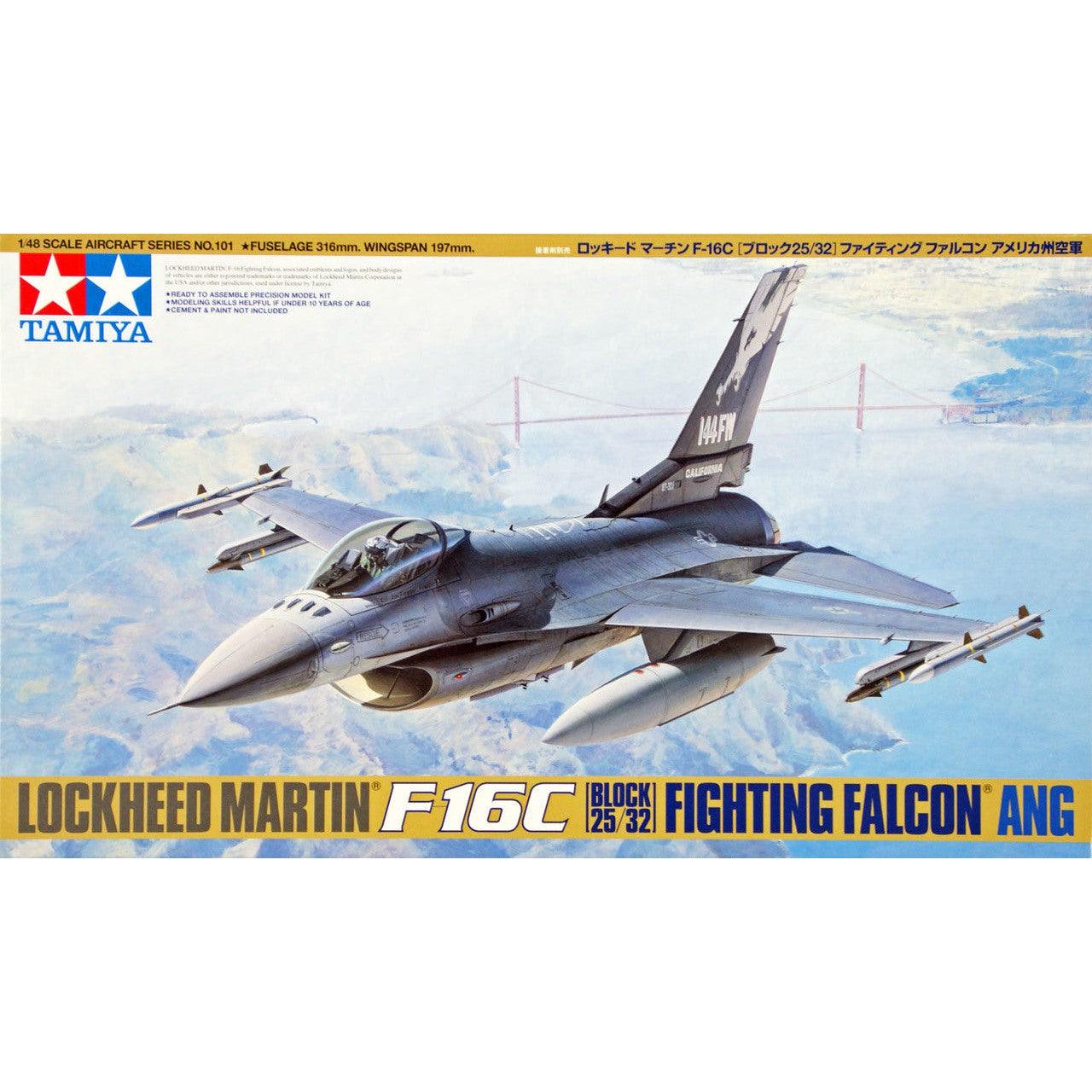 Tamiya 1/48 AF 61101 ANG AIR GUARD F16C BLOCK 32/52 FIGHTING FALCON KIT 組裝模型 - TwinnerModel