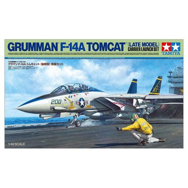 Tamiya 1/48 AF 61122 GRUMMAN F14A TOMCAT LATE MODEL CARRIER LAUNCH SET 組裝模型 - TwinnerModel